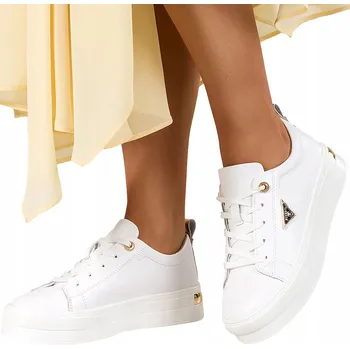 Dámské tenisky Dámské kožené tenisky Creepers na platformě bílé pohodlné módní vel. 40