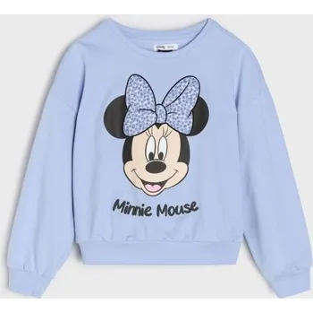 Dívčí mikina Sinsay - Mikina s kulatým výstřihem s potiskem Minnie Mouse - světle modrá - 400IR-50X - 400IR-50X-122