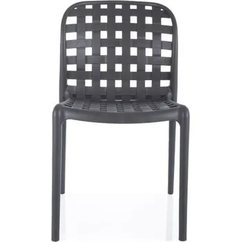 Jídelní židle TRIP plastová zahradní židle, šedá