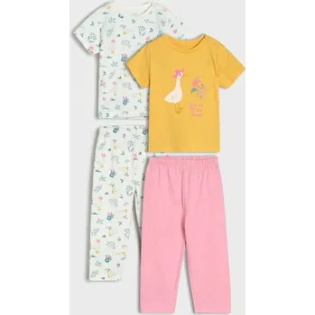 Sinsay - Sada 2 bavlněných pyžamových souprav - krémová - 238CX-01X - 238CX-01X-74