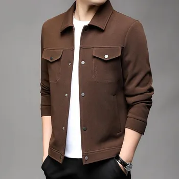 Best Fashion Pánská lehká bunda pro volný čas Barva: Hnědá, Velikost: XXS