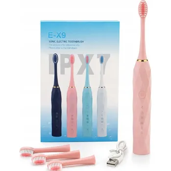 Péče o chrup KARTÁČEK E-X9 + 4 HLAVICE, modrý