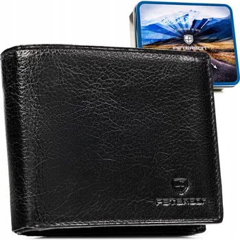 Peněženka Peterson pánská peněženka z pravé kůže černá - muž