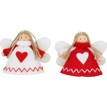 Vánoční dekorace Anděl se srdcem 7 cm na zavěšení