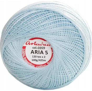 Příze Háčkovací Příze Aria 5 / 100 g / 0359 světle modrá