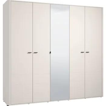 Šatní skříň Skříň Serdica 225 - Black Red White - BRW 224.5x210.5 cm