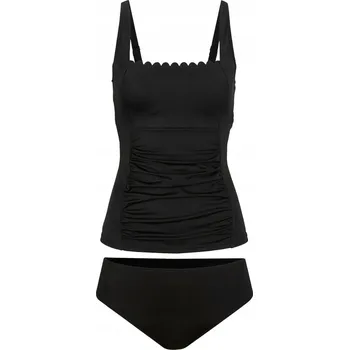 Dámské plavky Dvoudílné plavky Bonprix tankini kalhotky černé 48