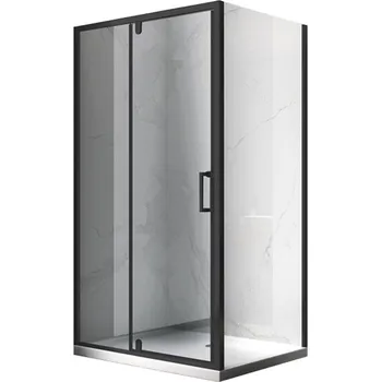 BPS-koupelny Obdélníkový sprchový kout HYD-OK07D 120x100 černá/transparent - bez vaničky