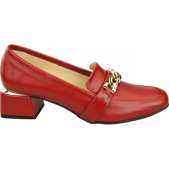 Dámská obuv Lodičky Mokasíny kožené Řetízek kůže 193 ElitaBut