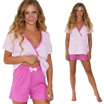 Dámské pyžamo Born2rest dámské pyžamo bavlna růžové, velikost XS