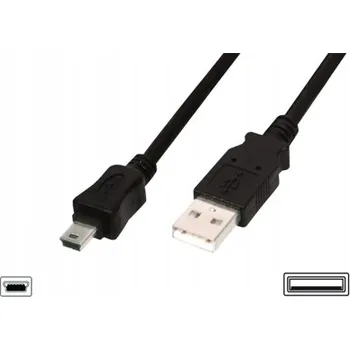 Datový kabel Kabel Digitus AK-300108-030-S mini USB B - USB A 3 m