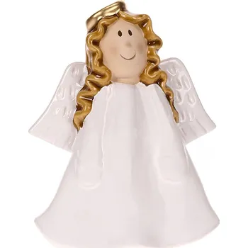 Vánoční ozdoba Autronic Andělíček, keramická dekorace na postavení KEK9228