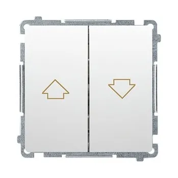 vypínač Žaluziový spínač Kontakt-simon Simon Basic bílý, bez uzemnění