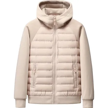 Pánský kabát Best Fashion Lehká péřová bunda s kapucí na zimu Barva: Růžová, Velikost: 4XL