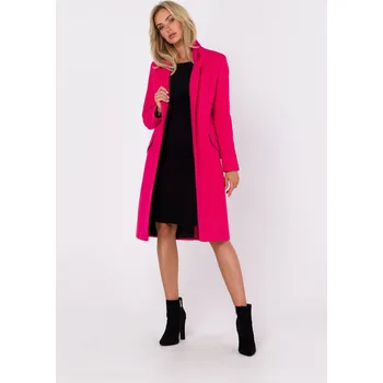 MOE dámský kabát růžový klasický bez kapuce velikost L