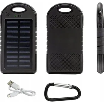 Powerbanka Solární Powerbanka 4000mAh s Svítilnou - Solární Nabíječka