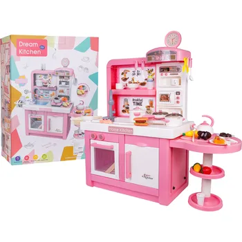 Dětská kuchyňka Dětská růžová mega kuchyňka s příslušenstvím