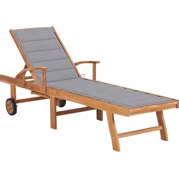 Zahradní lehátko Lehátko VidaXL béžové dřevěné