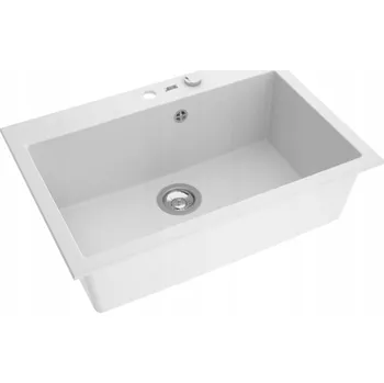 Granitový dřez Jednodřez Moderno Buddy 60 granitový bílý