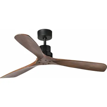 Svítidlo FARO BARCELONA Stropní ventilátor Lantau, remote, ořech/černá - Ø motorová jednotka 16 cm; délka lopatky 66 cm ořech, černá - Doprava zdarma