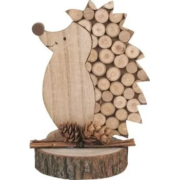 Ježek dřevěný na postavení 8,5 x 13 cm