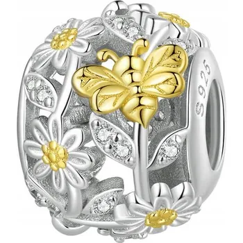 Přívěsek Charms Přívěsek Stříbro 925 Květiny Trusky