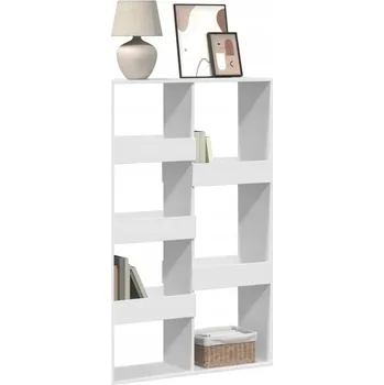 Knihovna VidaXL Regál, bílý, 100x33x155,5 cm, dřevotříska