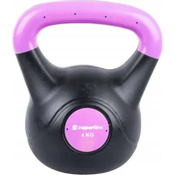 Bitumenová činka inSPORTline Kettlebell Dark 4 kg