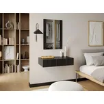 Toaletní stolek Mlerk se zrcadlem, Barva: černá matná MIRJAN 5903211474040