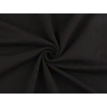 Teplákovina bavlněná počesaná jednobarevná, střední, 5 (069) (240 g/m²) černá