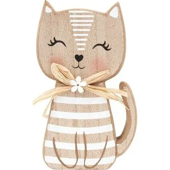 Kočka dřevěná na postavení 15 cm [C]