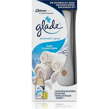 Osvěžovač vzduchu Automatický osvěžovač vzduchu Glade Pure Clean Linen + náhradní náplň 269 ml