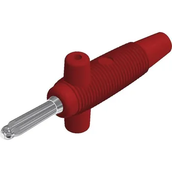 Krokosvorka Hirschmann Test a Measurement Buela 300 K banánkový konektor zástrčka, rovná Ø pin: 4 mm červená 1 ks