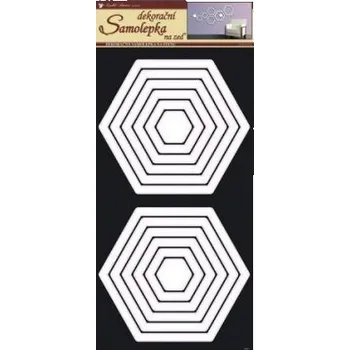Samolepící dekorace Pokojová dekorace šestiuhelniky bílé 60x32 cm