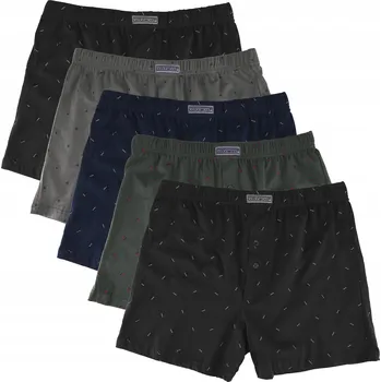 Pánské boxerky Cotton World 100% bavlna volné L sada 5 ks