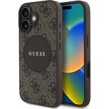 Pouzdro na mobilní telefon Zadní Kryt Guess pro Apple iPhone 16, hnědý