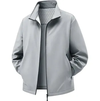 Best Fashion Pánská softshellová bunda pro přechodné období Barva: Šedá, Velikost: 4XL