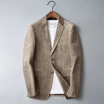 Best Fashion Pánské manšestrové sako pro volný čas Velikost: 4XL, Barva (Varianta): Khaki