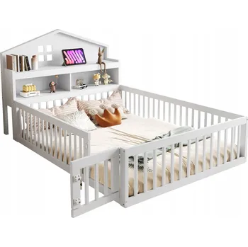 Postel Jednolůžková dřevěná postel Arhatreya 140x200 cm bílá