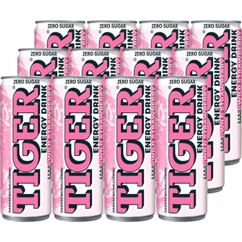 Energetický nápoj Energetický nápoj Tiger Zero Sugar Wild Strawberry 250 ml