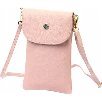 Kabelka Gregorio kabelka z pravé kůže růžová