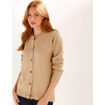 Dámský svetr Svetr s kulatým výstřihem béžová 46/48