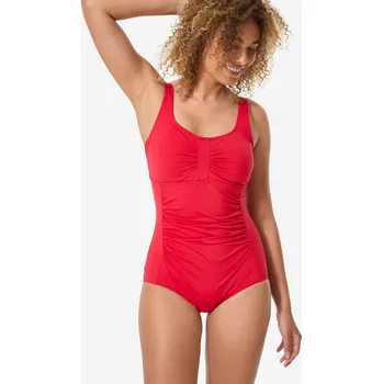 Dámské plavky DECATHLON Dámské jednodílné plavky Mary 56 ČERVENÁ