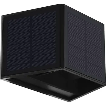Nástěnné svítidlo Exteriérové ​​solární nástěnné LED svítidlo Wings1, 1x LED 2w, černá