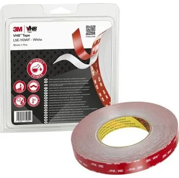 Výstražná páska Pěnová páska, Bílá 19.0mm, délka: 11.0m tloušťka 1.10mm LSE-110F 3M