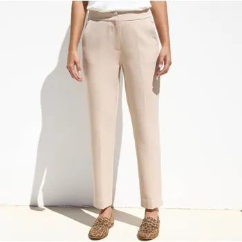 Dámská obuv Jednobarevné cigaretové kalhoty ke kotníkům písková 54