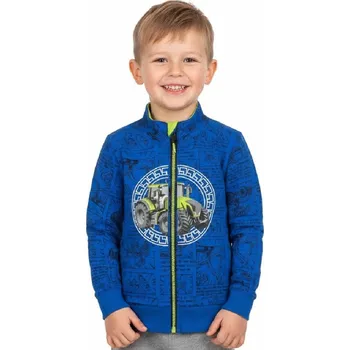 Chlapecká mikina CHLAPECKÁ MIKINA NA ZIP S TRAKTOREM NOVINKY Barva: Modrá, Velikost: 104