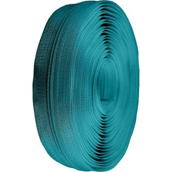 Zip spirálový No 3 metráž pro jezdce typu POL, barva 275 zelený tyrkys tmavý