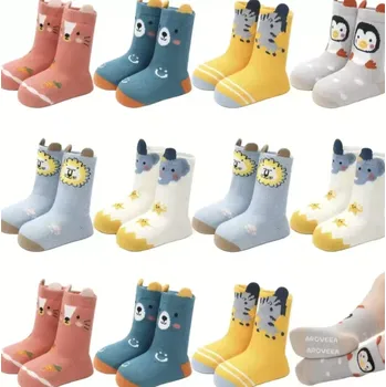 Protiskluzové ponožky s oušky - PETROLEJOVÉ - MEDVÍDEK (4-6 let) L (Značka: ARROVEEA)