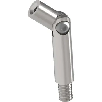 Hahn Steel Krček podpěry madla, závit M8/M6, výška 75 mm - Nerez AISI 316, broušený